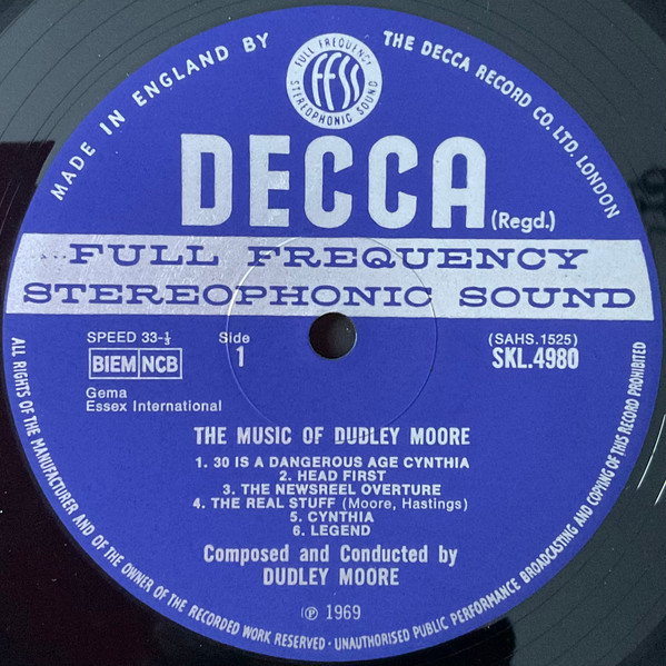 Dudley Moore - Music Of - Used Vinyl Record image 3