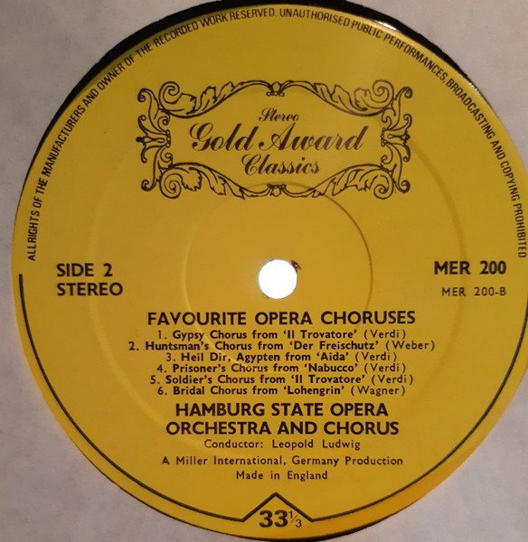 Orchester Der Staats - Favourite Opera Choruses - Used Vinyl Record image 4