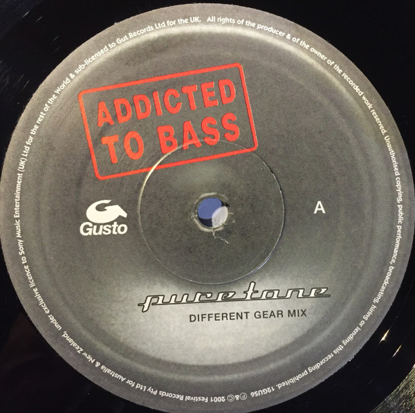 Puretone - Addicted To Bass - Used Vinyl Record 12" image 3