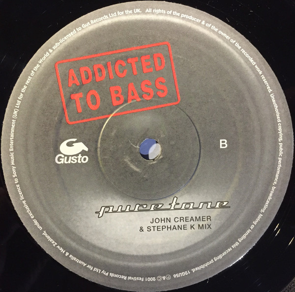 Puretone - Addicted To Bass - Used Vinyl Record 12" image 4