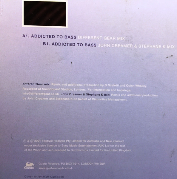 Puretone - Addicted To Bass - Used Vinyl Record 12" image 5