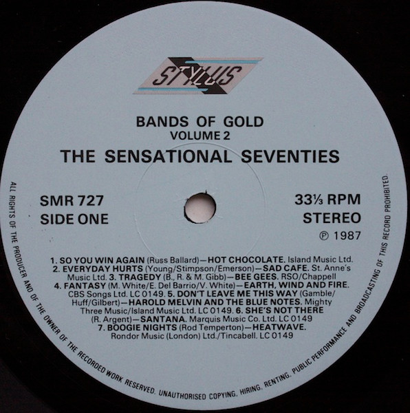 Various - Bands Of Gold: The Sensational Seventies - Used Vinyl Recor image 4