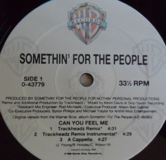 Somethin' For The Pe - Can You Feel Me - Used Vinyl Record 12" image 3