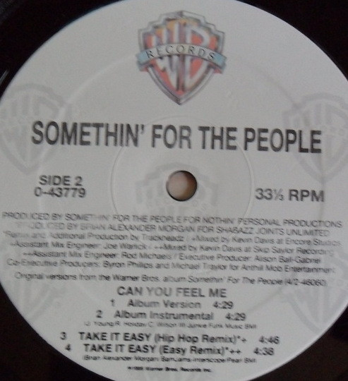 Somethin' For The Pe - Can You Feel Me - Used Vinyl Record 12" image 4
