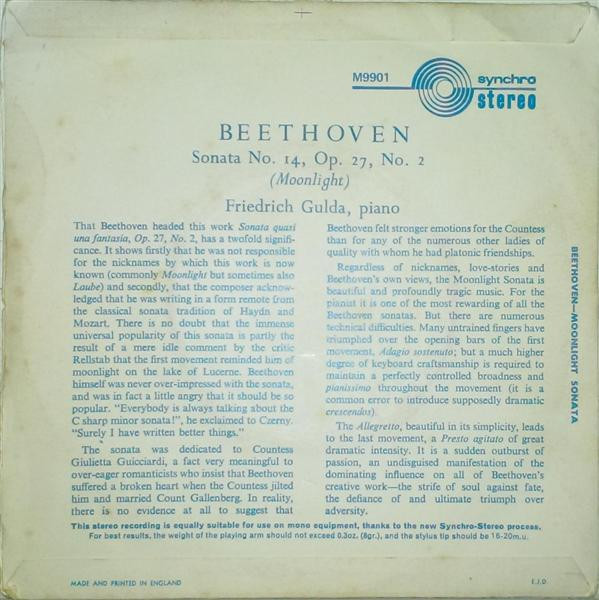 Ludwig van Beethoven - Sonata Nº 14 In C Sharp Minor, "Moonlight" - image 2