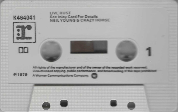 Neil Young & Crazy H - Live Rust - Used cass image 2