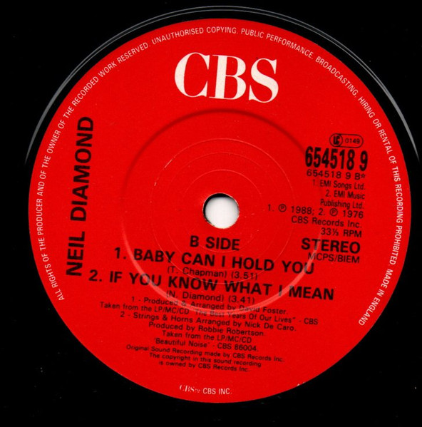 Neil Diamond - U.K.Tour Collectors E.P. - Used Vinyl Record 7" image 3