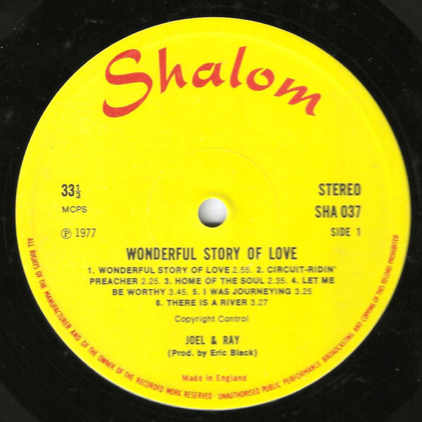 Joel & Ray - Wonderful Story Of Love - Used Vinyl Record image 3