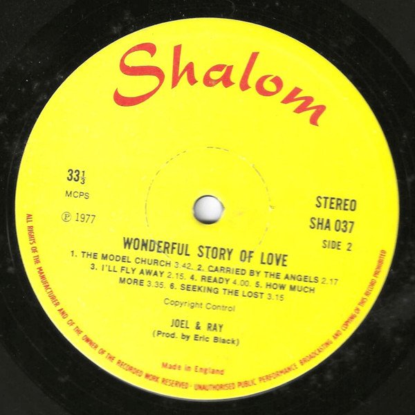 Joel & Ray - Wonderful Story Of Love - Used Vinyl Record image 4