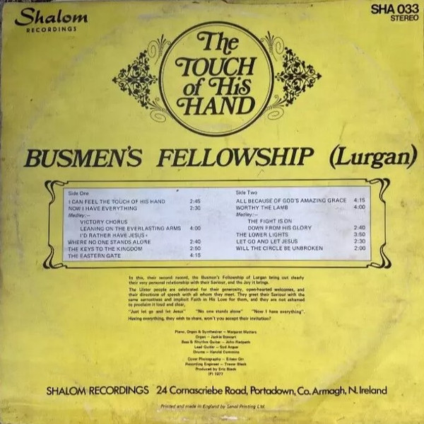 Busmen's Fellowship - Touch Of His Hand - Used Vinyl Record image 2