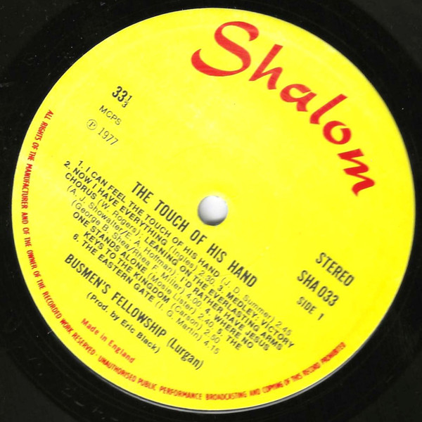 Busmen's Fellowship - Touch Of His Hand - Used Vinyl Record image 3