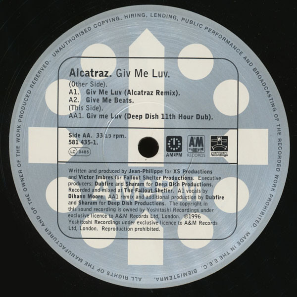 Alcatraz - Giv Me Luv - Used Vinyl Record 12" image 3