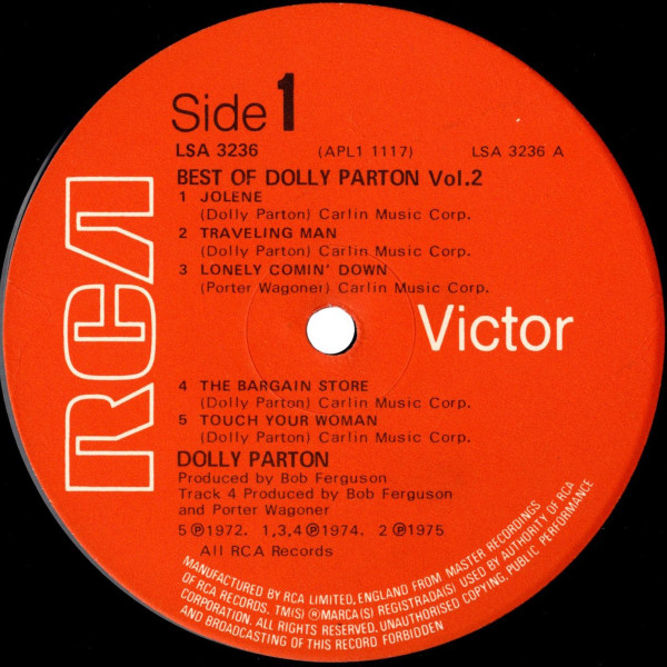 Dolly Parton - Best Of Vol.2 - Used Vinyl Record image 5