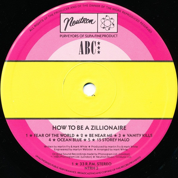 ABC - How To Be A Zillionaire! - Used Vinyl Record image 5