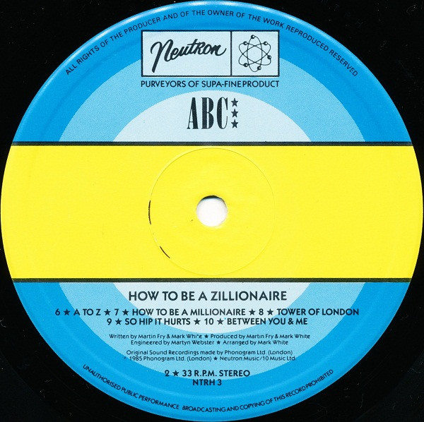 ABC - How To Be A Zillionaire! - Used Vinyl Record image 6