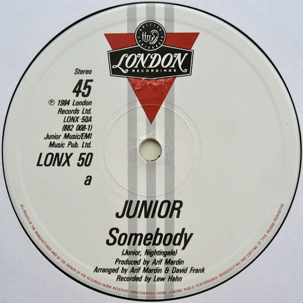 Junior - Somebody - Used Vinyl Record 12" image 3
