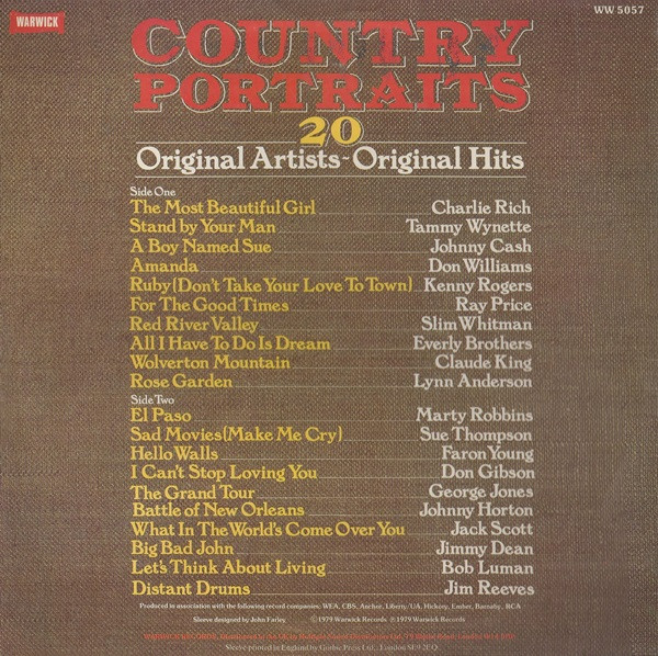 Various - Country Portraits - Used Vinyl Record image 2
