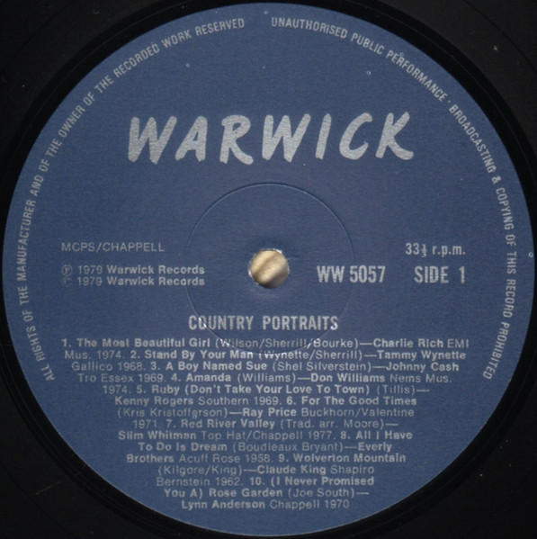 Various - Country Portraits - Used Vinyl Record image 3