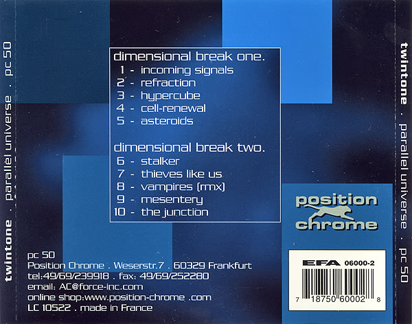 Twintone - Parallel Universe - CD image 2