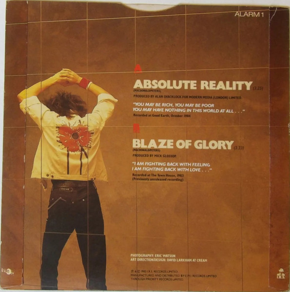 Alarm - Absolute Reality - Used Vinyl Record 7" image 2