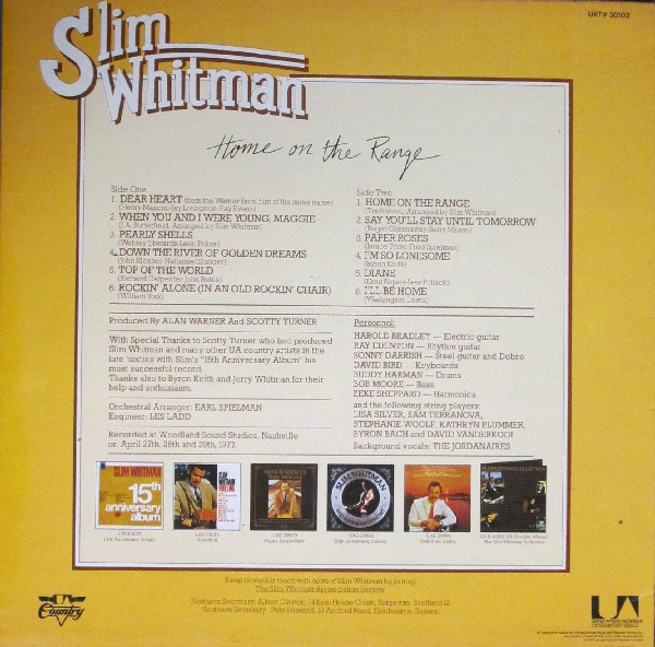 Slim Whitman - Home On The Range - Used Vinyl Record image 2