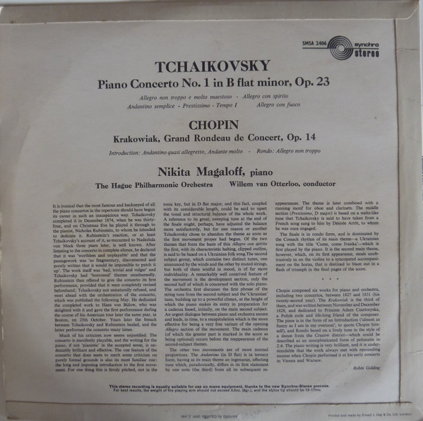 Pyotr Ilyich Tchaiko - Piano Concerto No. 1; Krakowiak - Used Vinyl R image 2