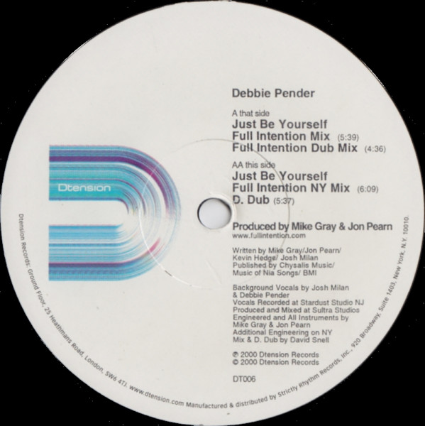 Debbie Pender - Just Be Yourself - Used Vinyl Record 12" image 4