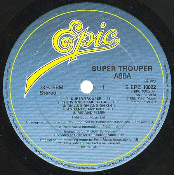 ABBA - Super Trouper - Used Vinyl Record image 3