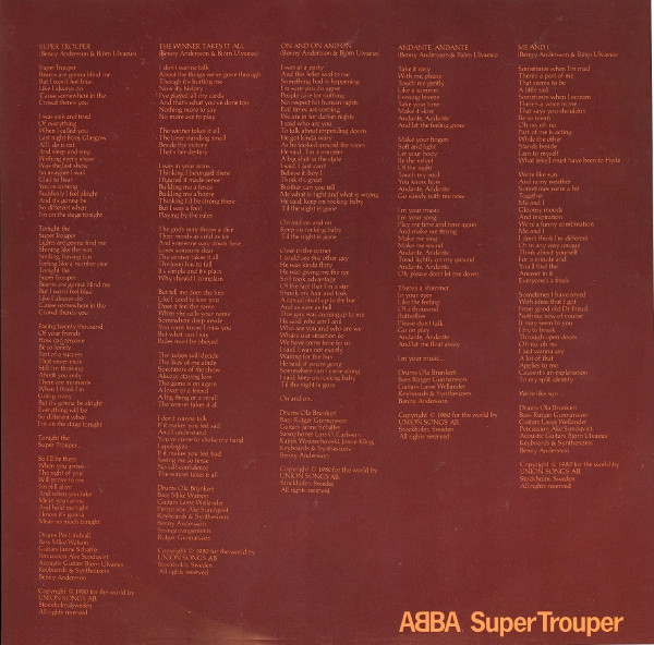 ABBA - Super Trouper - Used Vinyl Record image 5