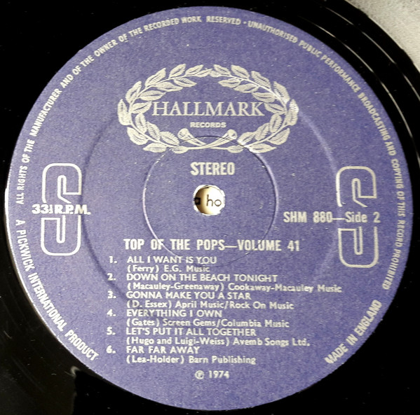 Unknown Artist - Top Of The Pops Vol. 41 - Used Vinyl Record image 4