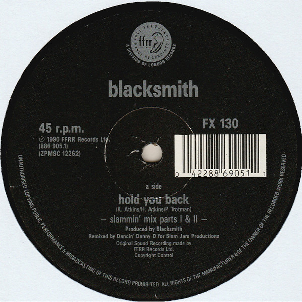 Blacksmith - Hold You Back - Used Vinyl Record 12" image 3