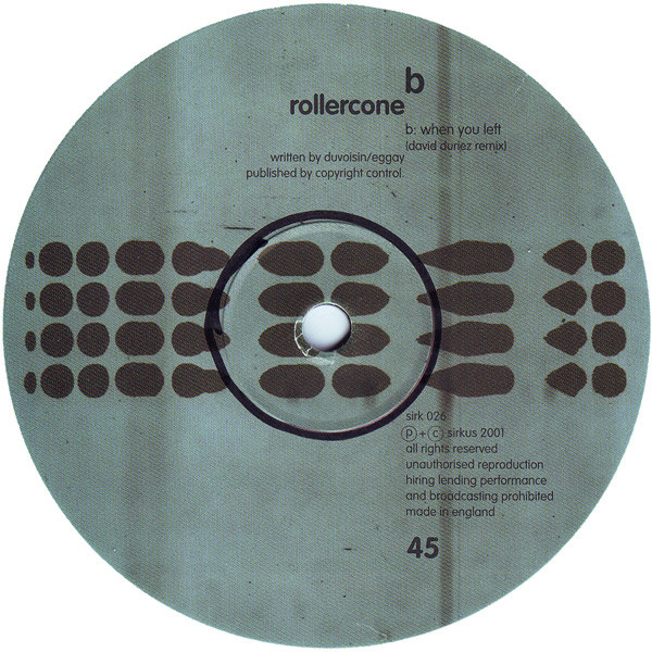 Rollercone - When You Left - Used Vinyl Record 12" image 2