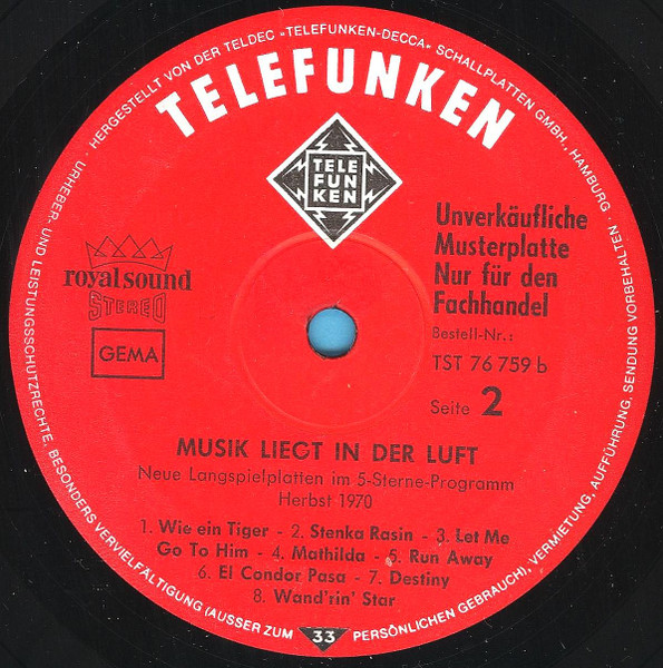 Various - Musik Liegt In Der Luft - Used Vinyl Record image 15