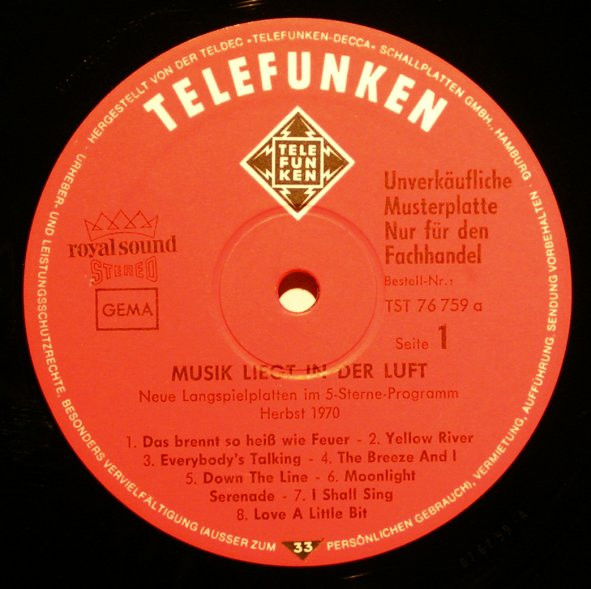 Various - Musik Liegt In Der Luft - Used Vinyl Record image 4