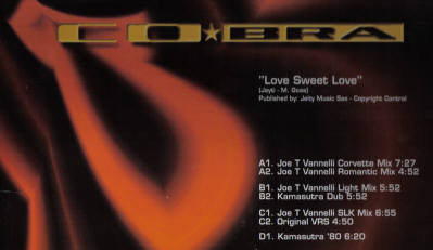 CO*BRA - Love Sweet Love - Used Vinyl Record 12" image 2