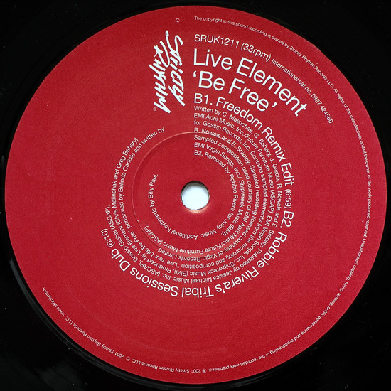 Live Element - Be Free - Used Vinyl Record 12" image 4