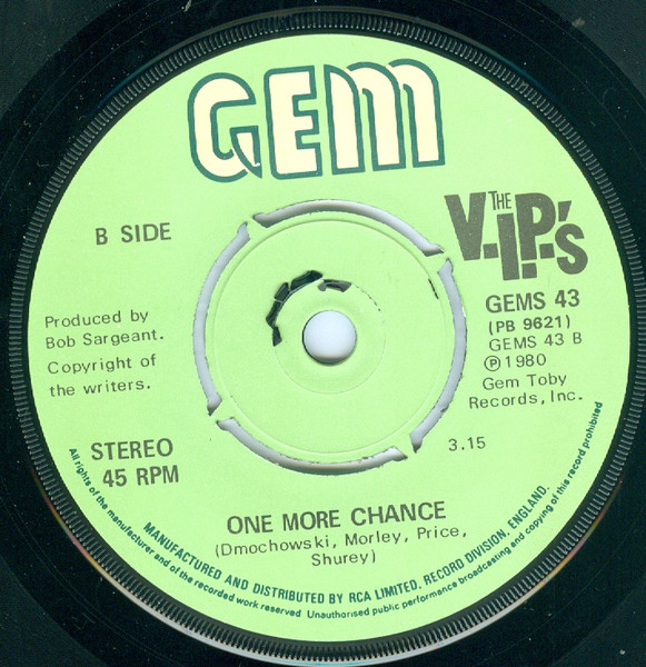 V.I.P.'s - Need Somebody To Love - Used Vinyl Record 7" image 4