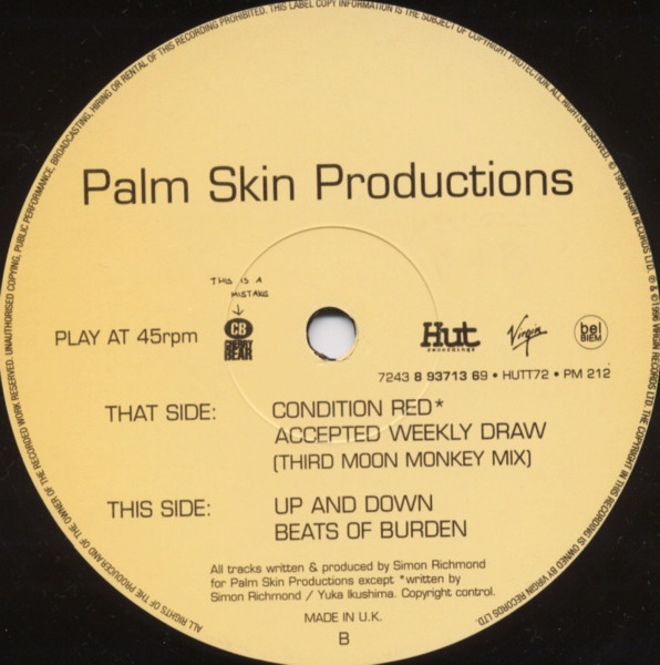 Palm Skin Production - Condition Red - Used Vinyl Record 12" image 3