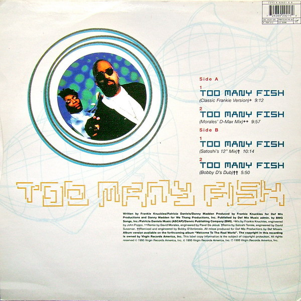 Frankie Knuckles - Too Many Fish - Used Vinyl Record 12" image 2