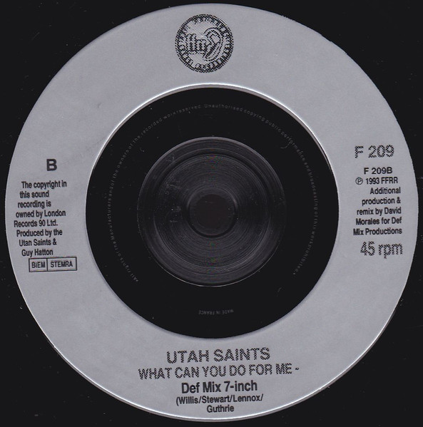 Utah Saints - Believe In Me - Used Vinyl Record 7" image 4