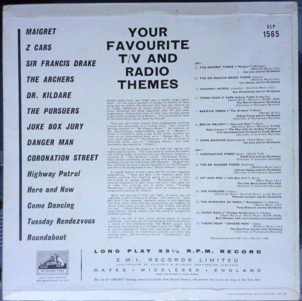 Various - Your Favourite T'V And Radio Themes - Used Vinyl Record image 2