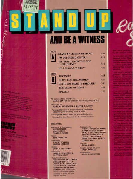 Candi Staton - Stand Up And Be A Witness - Used Vinyl Record image 2