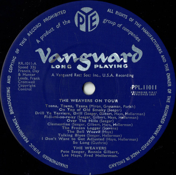 Weavers - On Tour - Used Vinyl Record image 3