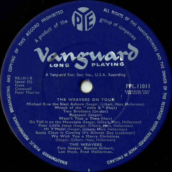 Weavers - On Tour - Used Vinyl Record image 4