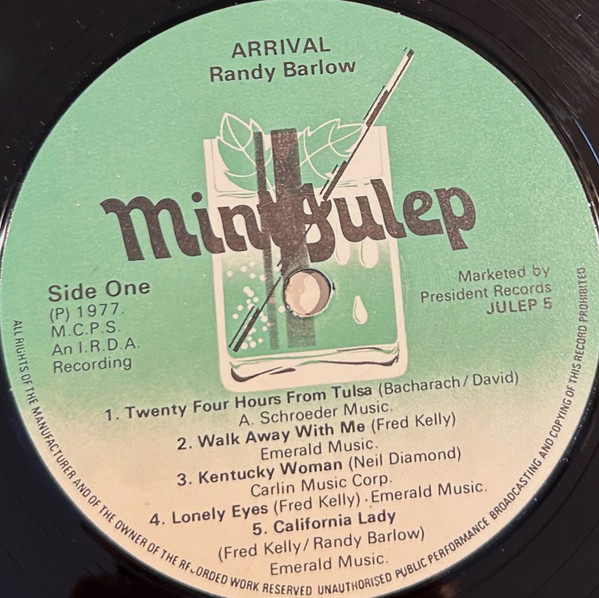 Randy Barlow - Arrival - Used Vinyl Record image 3