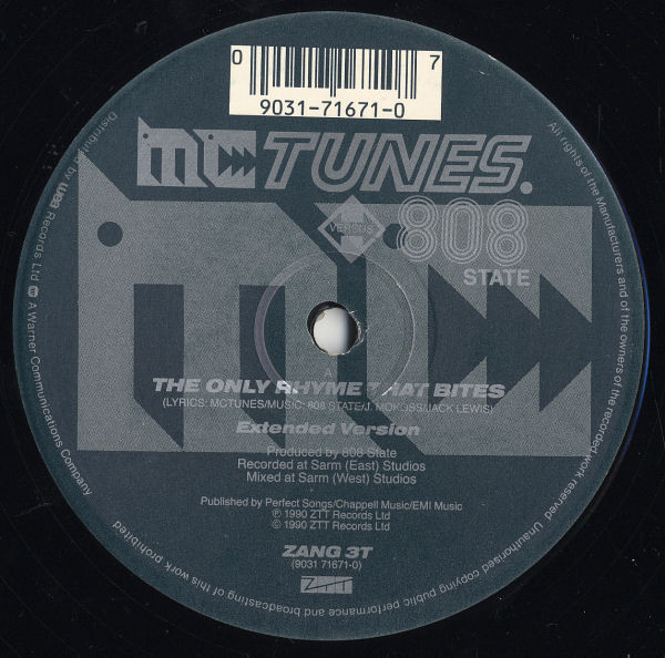 MC Tunes Versus 808 - Only Rhyme That Bites - Used Vinyl Record 12" image 3