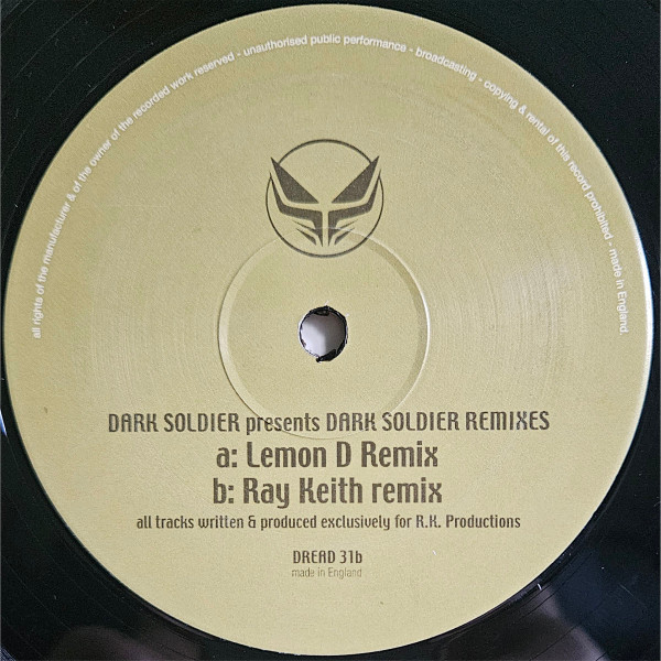 Dark Soldier - (Remixes) - Used Vinyl Record 12" image 3