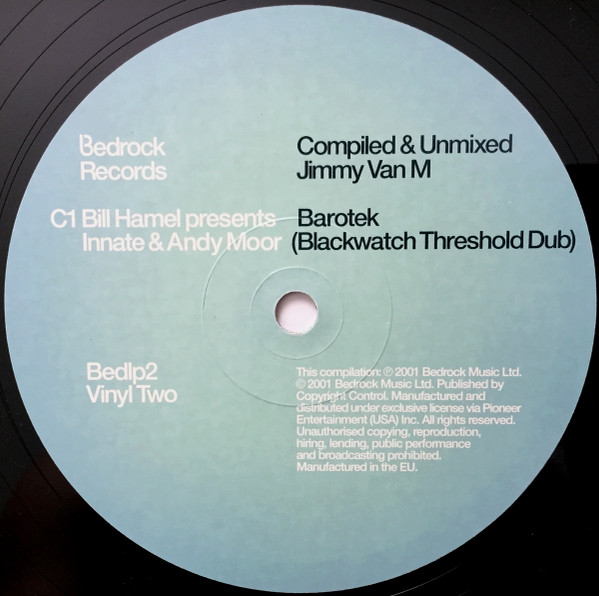 Jimmy Van M - Bedrock: Compiled & Unmixed By - Used Vinyl Record image 9