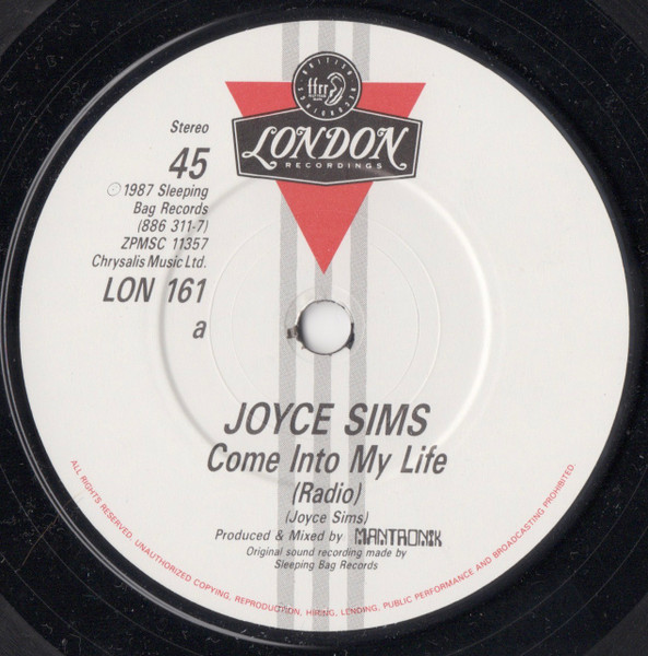 Joyce Sims - Come Into My Life - Used Vinyl Record 7" image 3