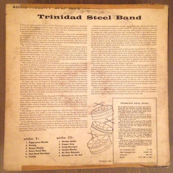 Trinidad Steel Band - Used Vinyl Record image 2